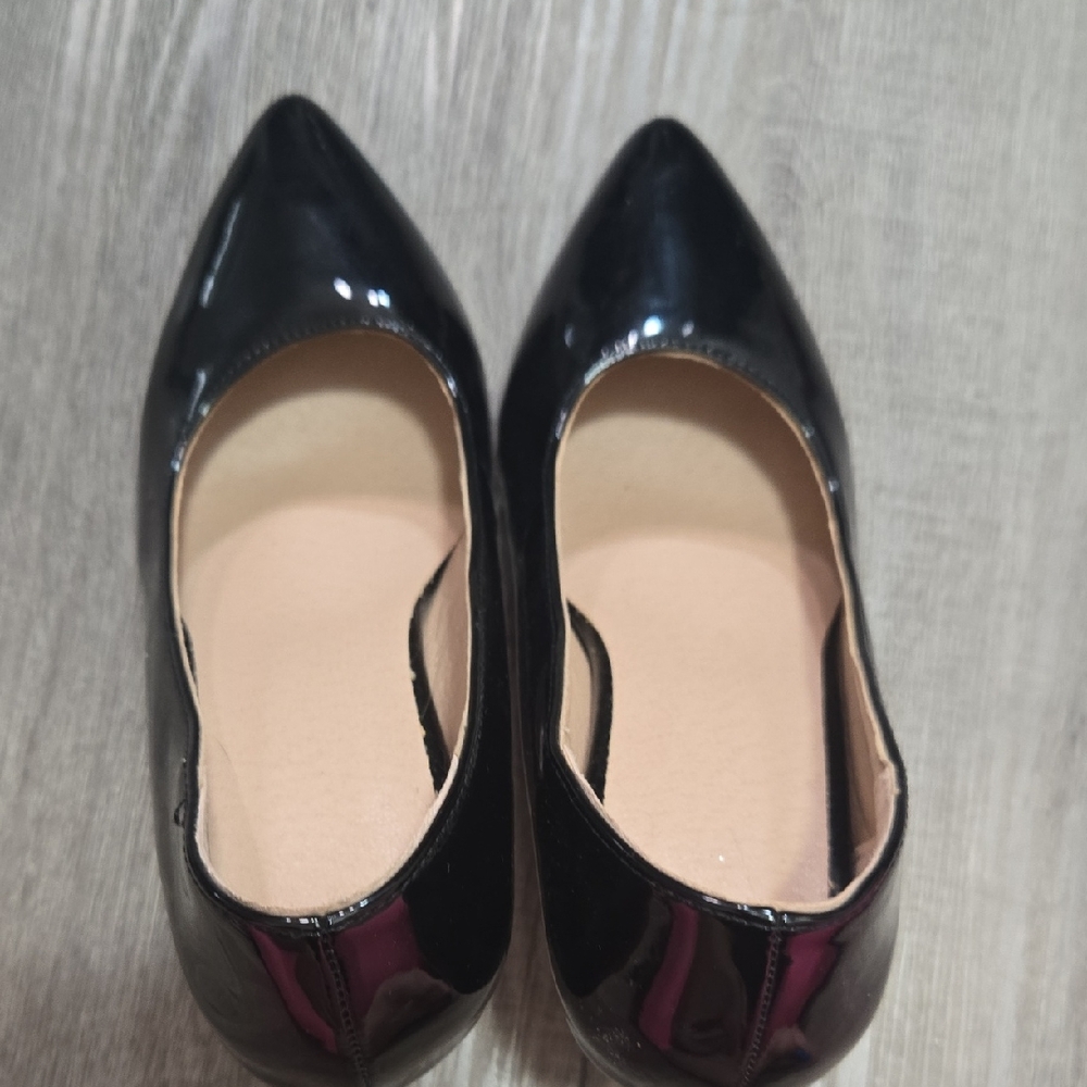 Sleek Black Patent Leather Heels